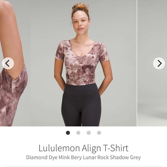 lululemon athletica Tops - NWT Lululemon Align Cropped Shirt - Diamond Dye